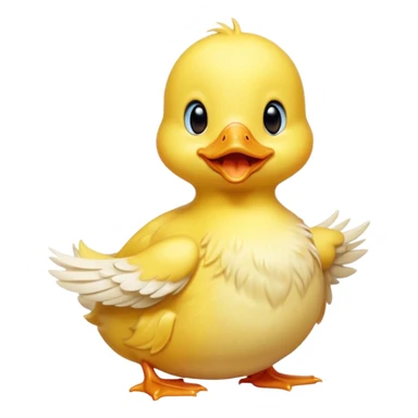 Cinematic Cute Yawning Yellow Baby Duck Portrait Emoji, Head tilted slightly with a dramatic, wide-open yawn, showcasing a soft, downy yellow coat with little drooping wings, round eyes barely open in drowsy contentment, Simplified yet irresistibly adorable features, highly detailed, glowing with a soft, cozy glow, high shine, relaxed yet expressive, stylized with a touch of whimsical charm, bright and endearing, soft glowing outline, capturing the essence of a sleepy yet affectionate duckling, so drowsy it feels like it could stretch out of the screen and curl up for a nap! sticker