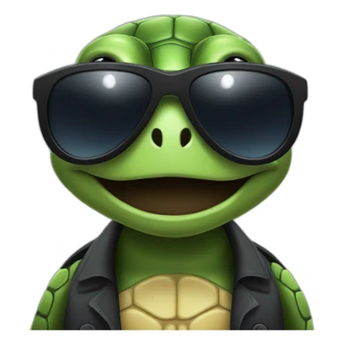 Stocks Trader turtle wearing black sunglasses sticker
