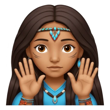 native american brown skin sexy girl, long dark hair, full body, sexual pose, showing "V" with fingers sticker