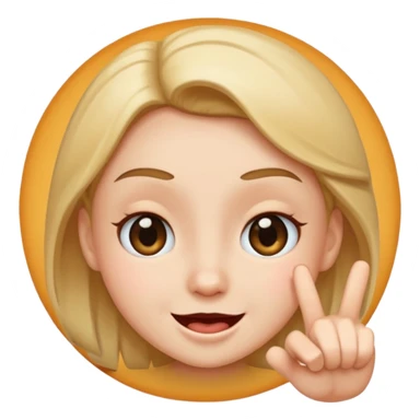 winking smirking pointing circle face sticker