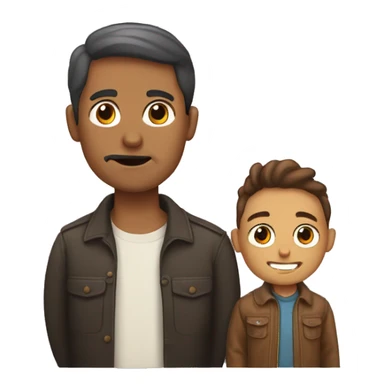 Padre abrazando a el hijo , sin caras  sticker