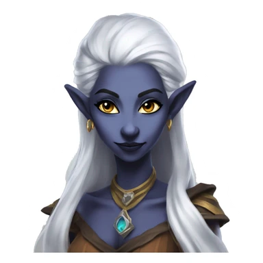 Drow sorceress dnd smirk look sticker