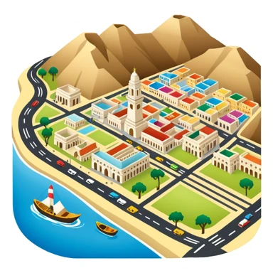 Generate a correctly Lima Peru map sticker