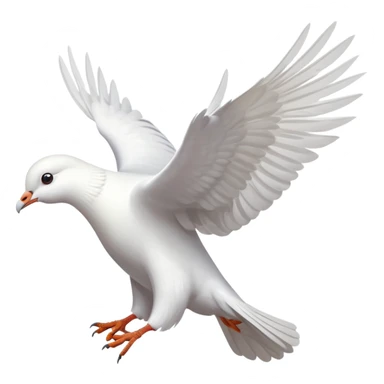 white pigeon flying sticker