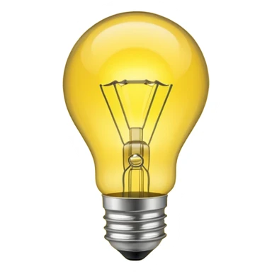 glowing lightbulb above a head, symbolizing an idea sticker