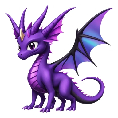 Spyro-Cynder-Lunala-Fakémon-hybrid-creature (full body)  sticker