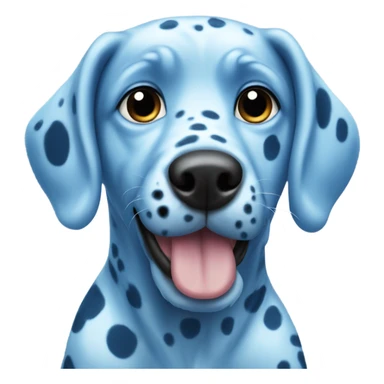 A dog with light blue skin and blue spots sticker