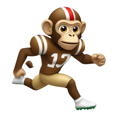 A monkey playing football.  sticker