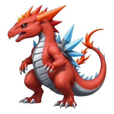 Skarmory-Salamence-Guilmon-Rhyperior-Herdier-fusion (full body) sticker