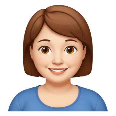 mujer mediana edad, gordita sonriente sticker