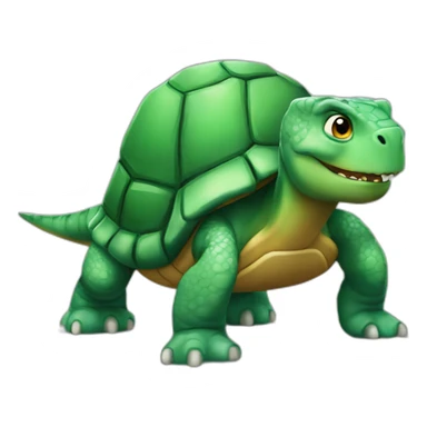 Chat sur tortue sur dinosaures sticker