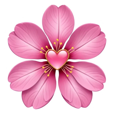 sakura flower with a heartbeat line sticker