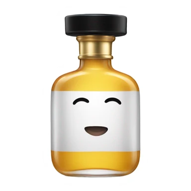smiling perfume face with black cap sticker