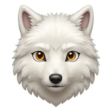 white wolf from Games of throne character face only front face sticker