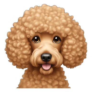 Apricot poodle curly fro sticker
