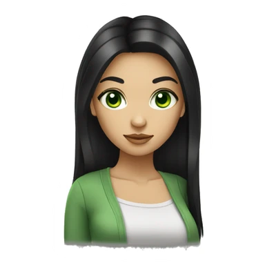 web designer girl with black hair and green eyes sticker
