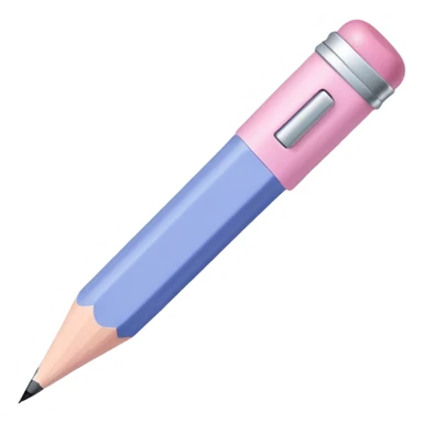 periwinkle pencil with light pink eraser, ✏️ emoji  sticker
