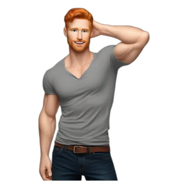 sexy-pose-very-fit-gingerbrunette-caucasian-gay-kissing sticker