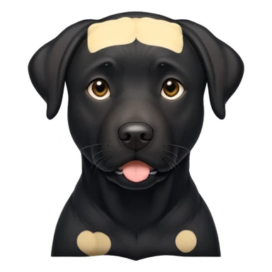 Perro Labrador  negro adulto con la mandíbula  un poco más marcada sticker