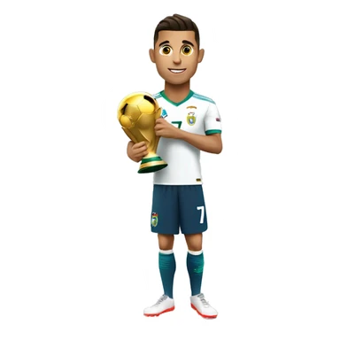 Cr7 con la copa del mundo sticker
