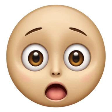 surprised face expression, large round eyes, open mouth sticker