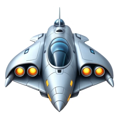Sleek futuristic spaceship with glowing engines sticker
