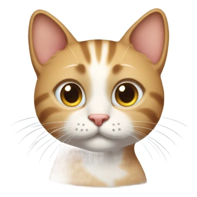 "The cat shows a grateful expression." sticker