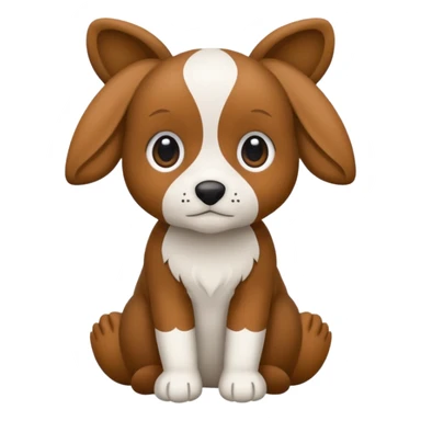 Un chien de chasse, elagneul breton assis  sticker