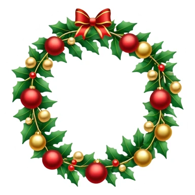 decorative holiday garland sticker