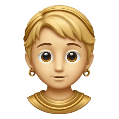 Dios griego estilo estatua de perfil mirando con una lupa de sticker