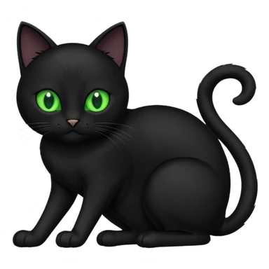 Black cat with 6 toes on one paw sticker