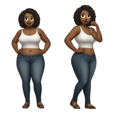 single Slim-Thicc white woman posing (hourglass figure) sticker