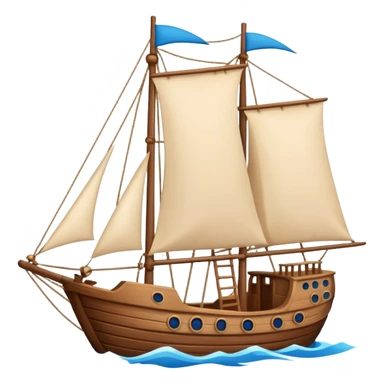 ship in cartoon  sticker