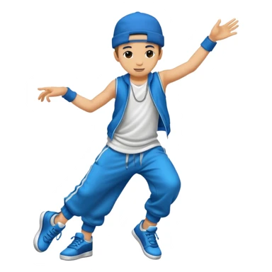 street dancer boy with music item sticker