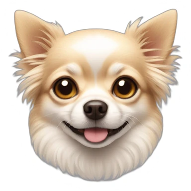 fluffy chihuahua face sticker