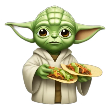 Yoda qui fait des tacos sticker