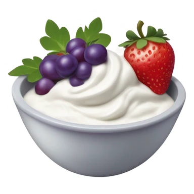 fruit yogurt bowl with strawberries and grapes sticker