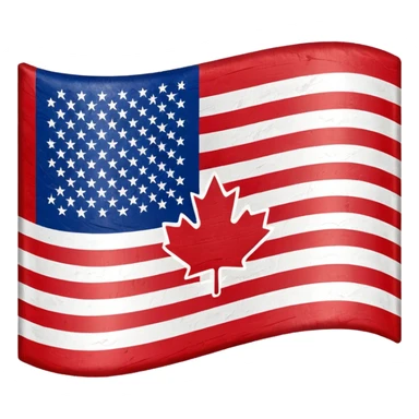 Mix flag Canada and USA sticker