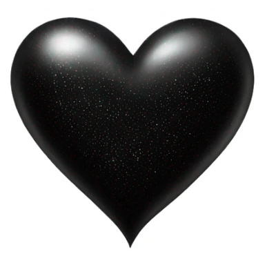 black heart with sparkles sticker