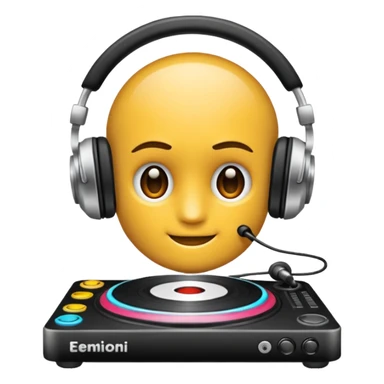 kulaklık takan bir dj sticker