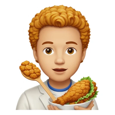 Fried chicken eating  sticker