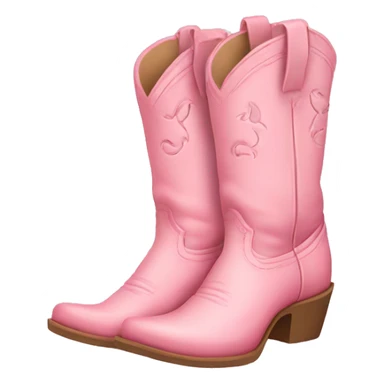 Pastel pink pair of cowgirl boots sticker