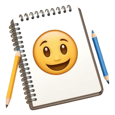 sketchbook with pencil
 sticker