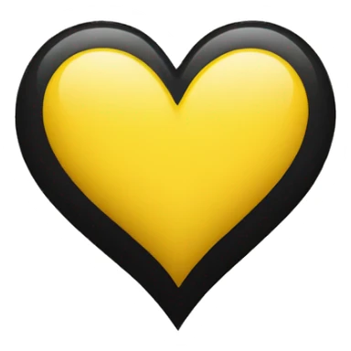 Half yellow and half black heart  sticker