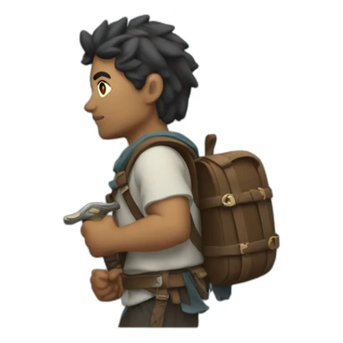 skyward swordsman carrying backpack sticker