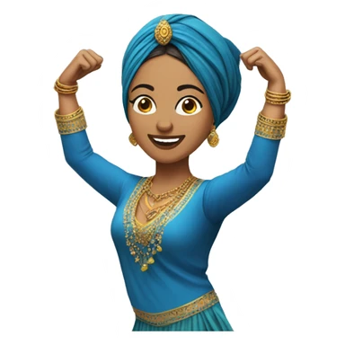 female bhangra dancer sticker