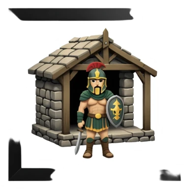 Spartan soldier barrack sticker