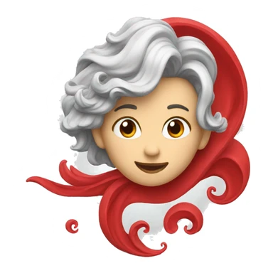 Red waves sticker