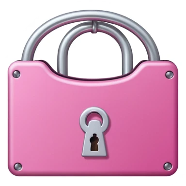 mix light pink dark pink and white girly lock with a folder behind it sticker