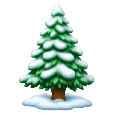 Christmas tree covered in snow sticker